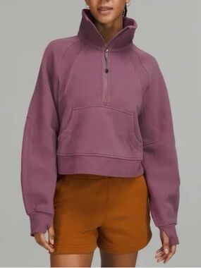 Lululemon Scuba Half Zip Funnel Neck in vintage plumb